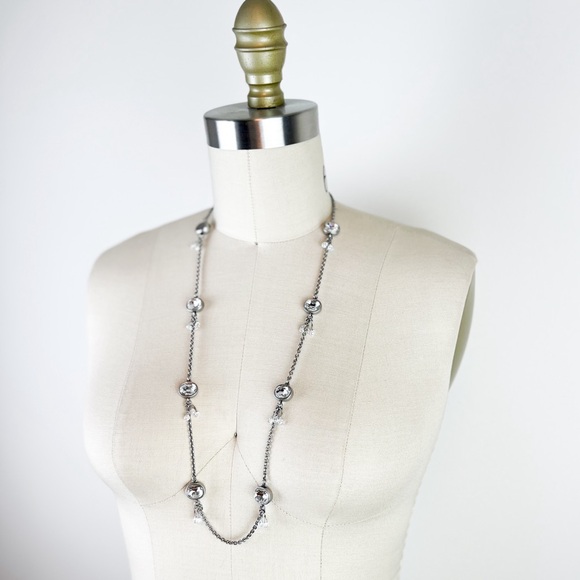 Ann Taylor • Rhinestone Opera Length Station Necklace - Picture 4 of 7